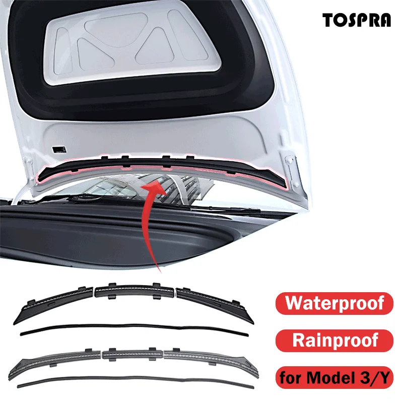 

For Tesla Model 3 Y Front Chassis Waterproof Rainproof Cover Water Strip Air Inlet Protective Cover Modification Accessories