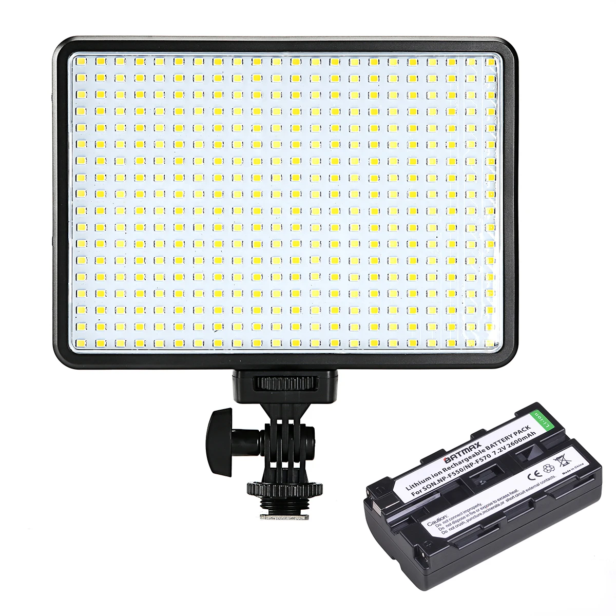 BATMAX 396 LED Video Light Bi-Color Dimmable+F550 Battery+Charger