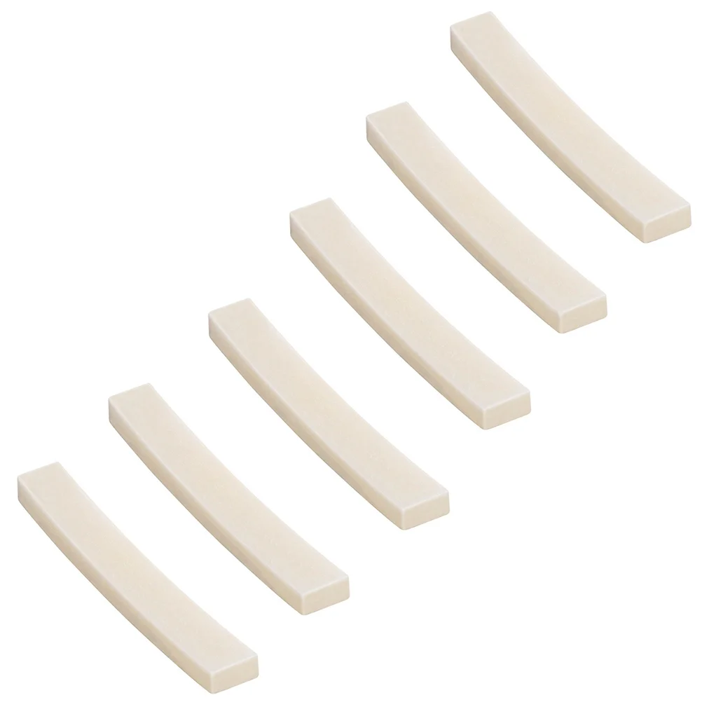 Guitar Tool 6 Pcs Natural Cattle Bone Nut Replacement Electric Guitar Vintage Uncut Guitar Parts Accessories
