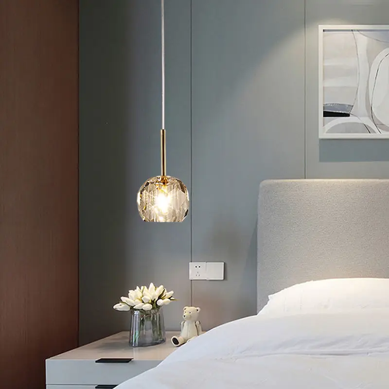 

Nordic Crystal Hanging Light Bedroom Bedside Chandelier for Dining Room Living Room Hanging Light Fixture Hanging Light Fixture