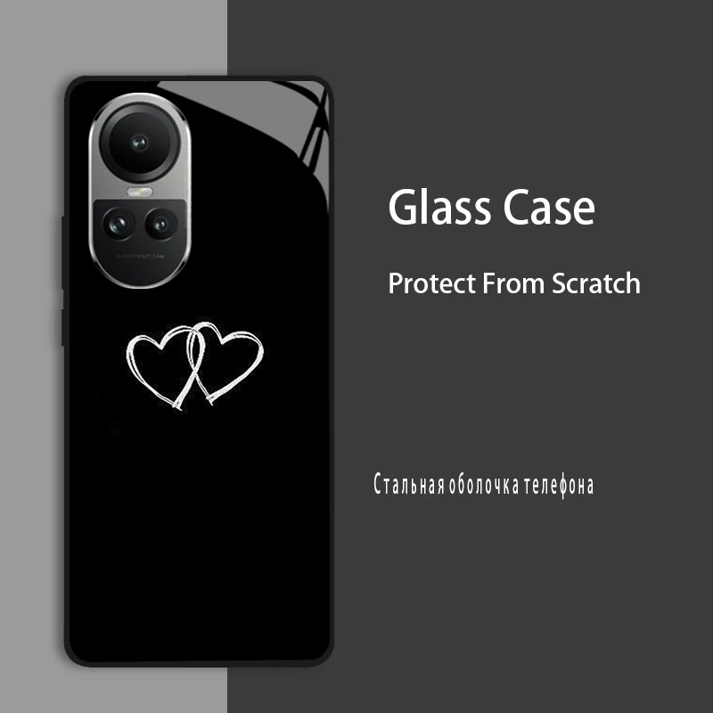 Enhanced Protective Tempered Glass Case Cover with Hard Coque Bumper