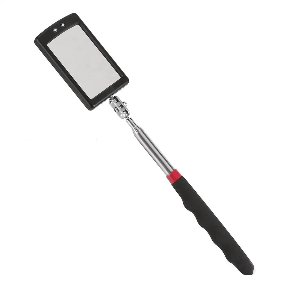 Car Inspection Mirror Car LED Light Extendible Inspection Mirror Endoscope Car Chassis Angle View Automotive Telescopic Detection Repair