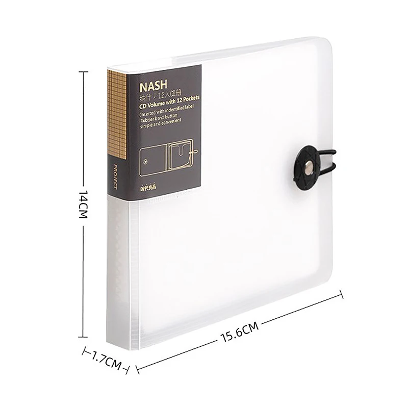 Transparent Color Plastic Disc CD Case DVD Holder Can hold 12 CDs Wallet Storage Bag CD DVD Album Box Cases With Buckle 1PC cd dvd storage bag cd dvd storage case