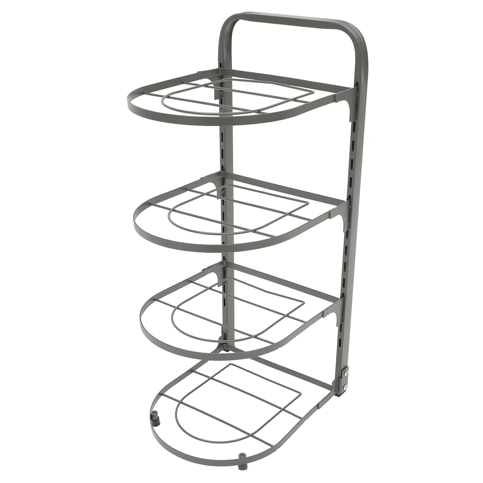 

Draining Pot Organizer Carbon Steel Pan Pans Rack Kitchen Supply Metal Foldable Holder