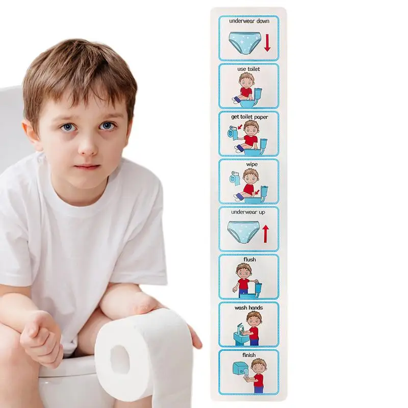Potty Training Visual Toilet Monitoring Chart Sticker Teach Kids To Use Toilet Special Education Classroom Routine Chart 51cm