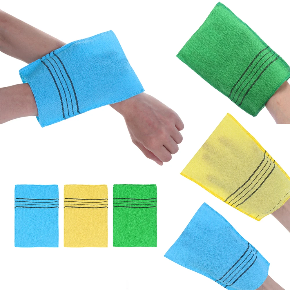 10 PCS Double-sided Towel Korean Exfoliating Bath Washcloth Body Scrub Shower Towel Portable For Adults Coarse Grain Towel 2