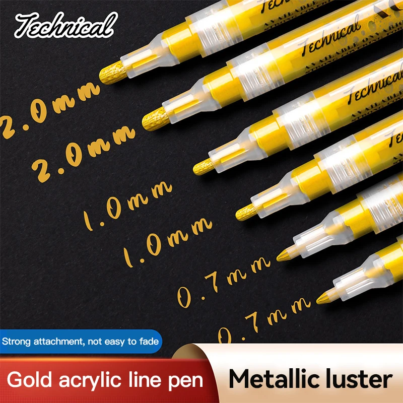MetallicMarkerPen0.7/1.0mmExtraFineAcrylicGoldSilverColorPenBacktoSchoolSuppliesHighlighterMarkerDIYPainting-AliExpress21