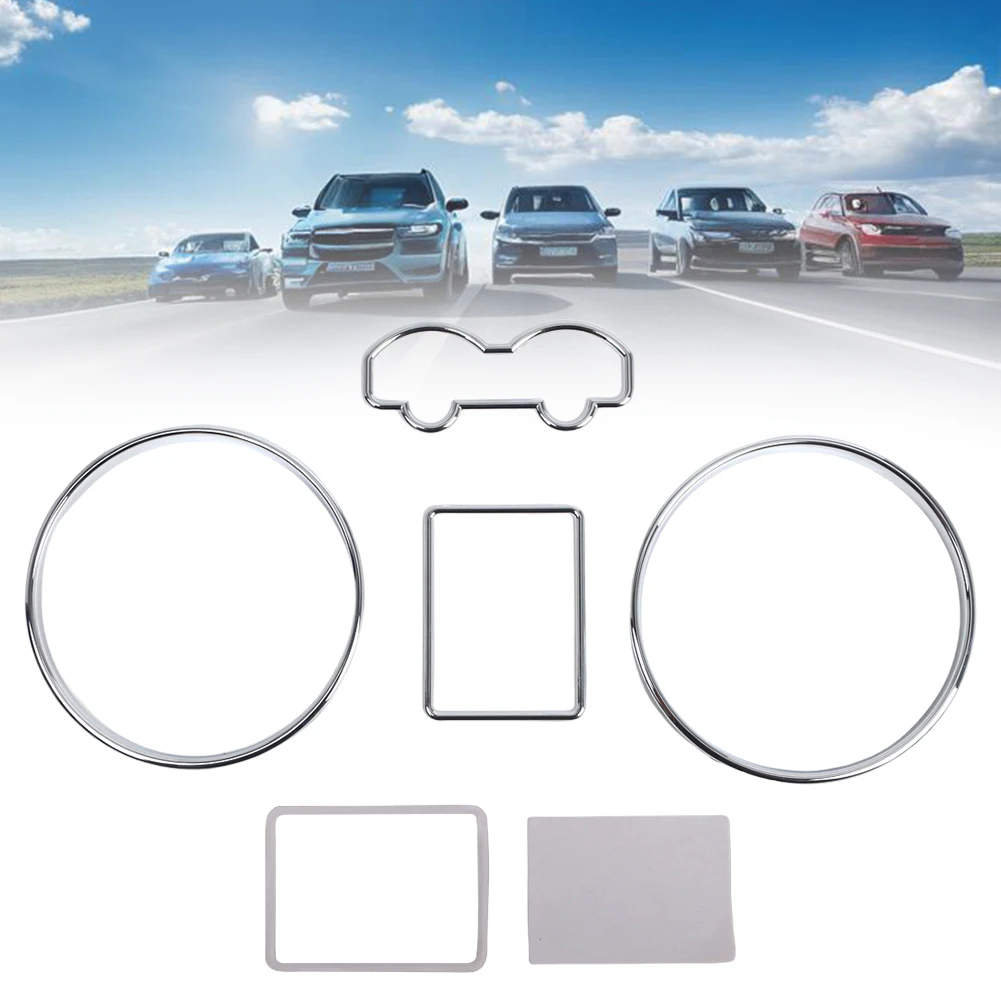 Chrome Speedometer Dash Rings Bezel Trim Silver Dashboard Bezel Rings for VW Passat 3B B5 1997-2001 Golf 1997-2003