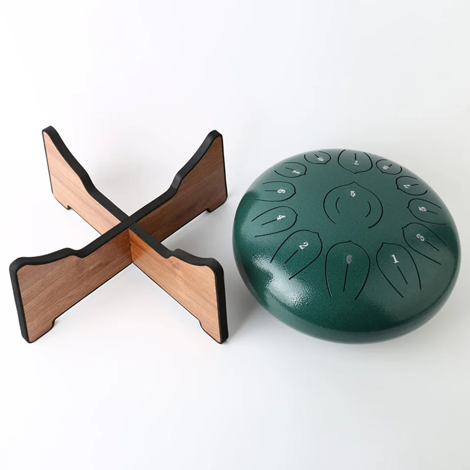 Support De Handpan En Bois De Hêtre - Réglable, Pliable, Hauteur Max 55 Cm, Pour Handpans Et Steel Tongue Drums