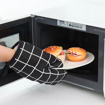 1PC Insulated Gloves For Baking High Temperature Microwave Oven Durable Gloves Kitchen Cooking Heat-Resistant  Cotton Gloves New