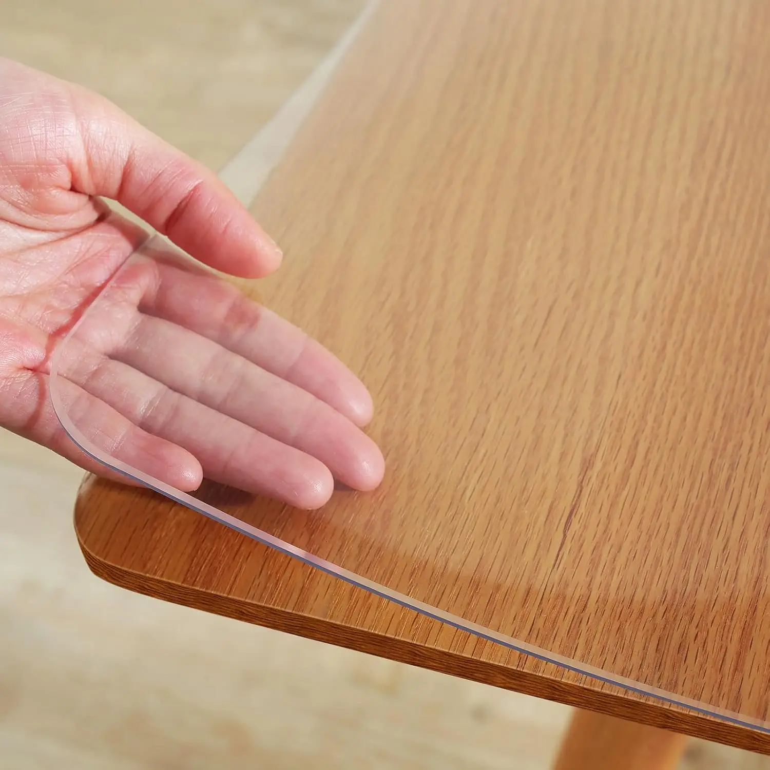 Warmstar Clear Table Protector 2Mm Thick, 40X78Inch Clear Table Cover Protector, Plastic Table Cover, Clear Desk Mat Desk Pad,