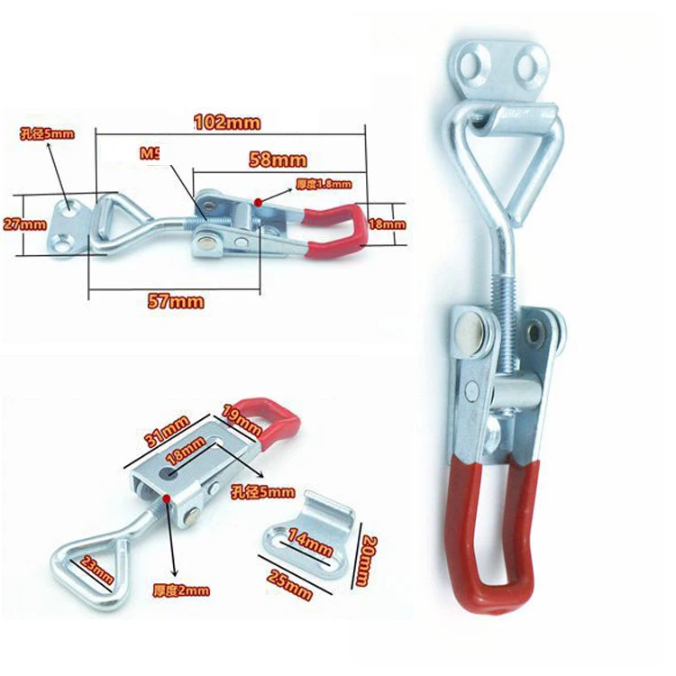 

Heavy-Duty Iron Adjustable Buckle Cabinet Pull Rod Handle Clip Buckle Buckle Lock Clamp Door Bolt Type Quick Clamp Accessories