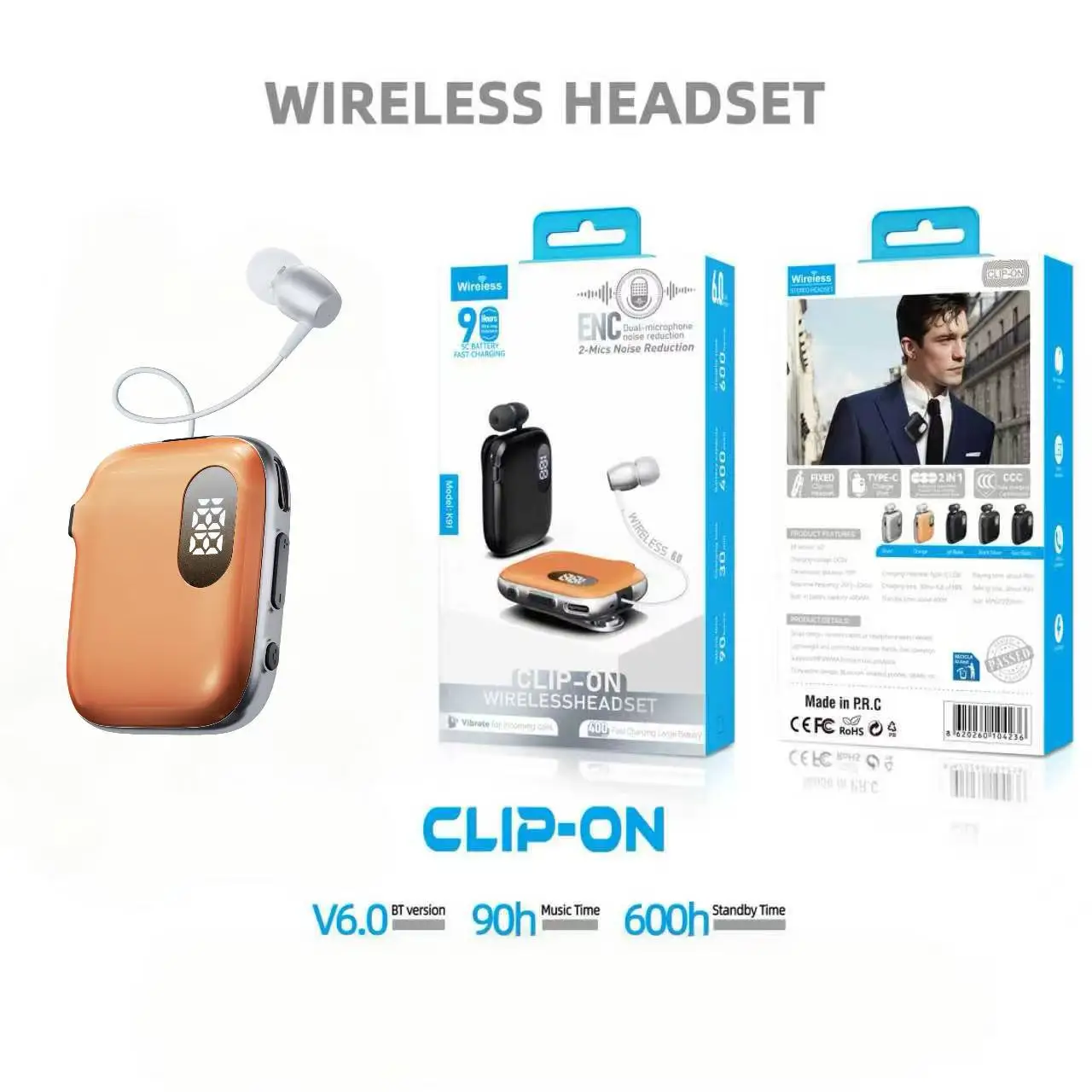 Bluetooth Headphones With Noise Canceling And 90h Battery Life_voghion.com
