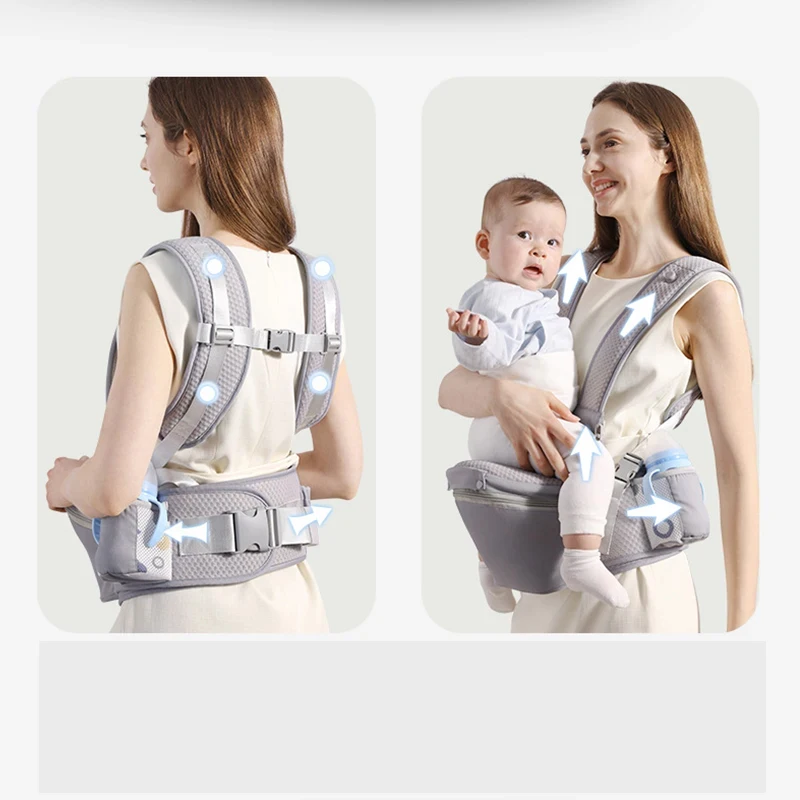 Newborn 2026 Ergonomic Baby Carrier Backpack Infant Baby Hipseat Carrier Front Facing Ergonomic Kangaroo Baby Wrap Sling Travel - 6