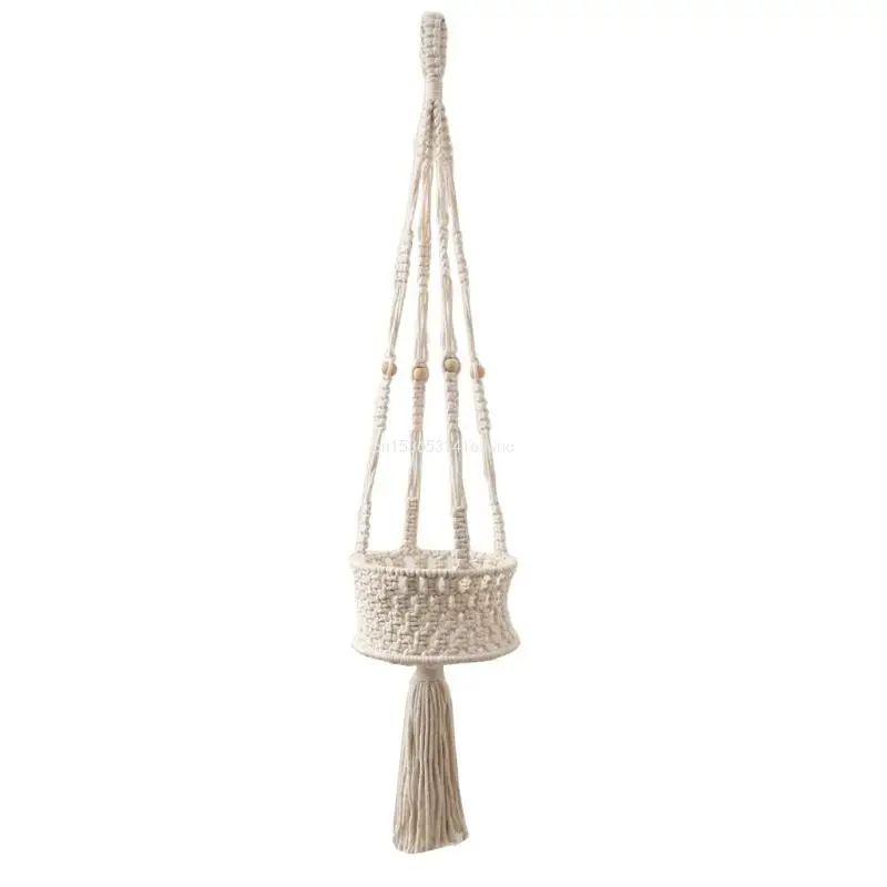 

Dropship Hanging Plant Handmade Macrame Plant Hanger Flower Pot Holder Wall Decor Courtyard Garden Hanging Basket Home