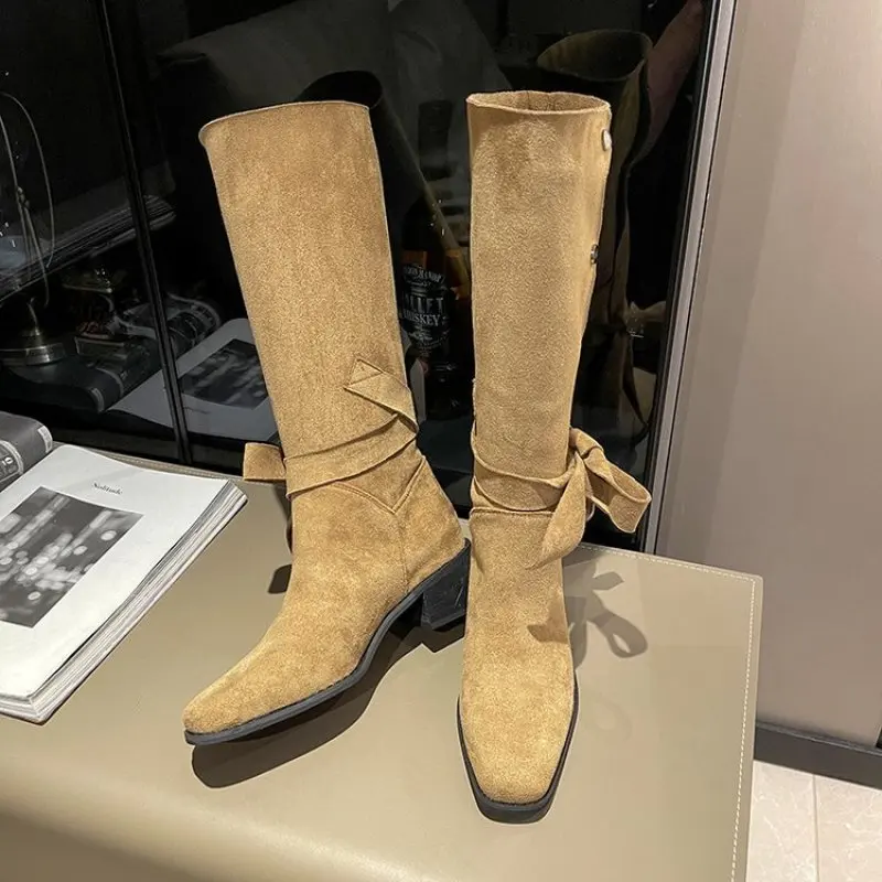 Women Ankle Boots Winter Fall Low Heels Round  Plus Size 41 42 43 Casual  Shoes Faux Suede Female Low Boots Chelsea FashionBoots