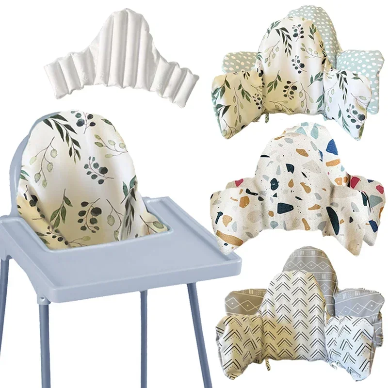 New Infant Double Sided Printing Seat High Chair Cushion Baby Dining Chair Sofa Chair Cover Highchair Inflatable Back Cushion
