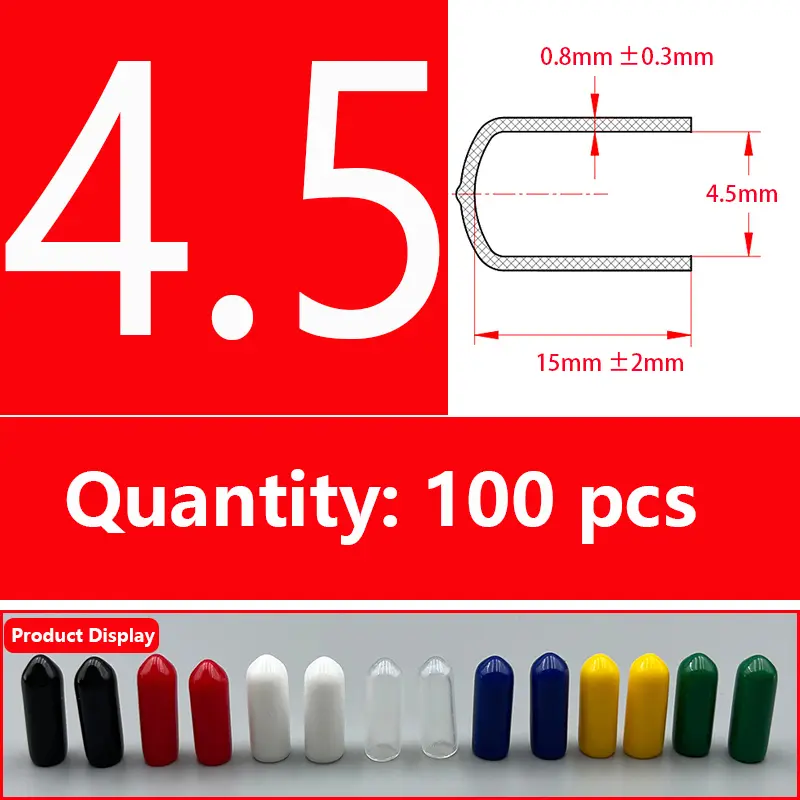 Rubber Cap Sleeve Soft Elasticity Silicone Protective Cover  Sealing Plug Thread Protection Sleeve Black Red White Blue 1.5-24mm - Image 9