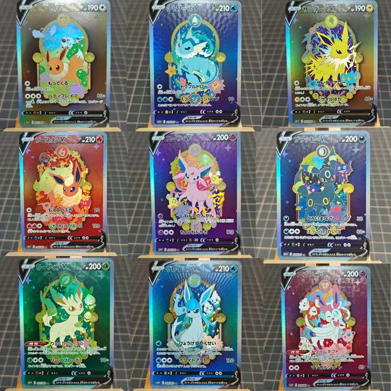 Pokemon Diy Eeveelution Gengar Vmax Charizard Self Control Collect Signature Trading Flash Card Anime Cartoon Original Gift