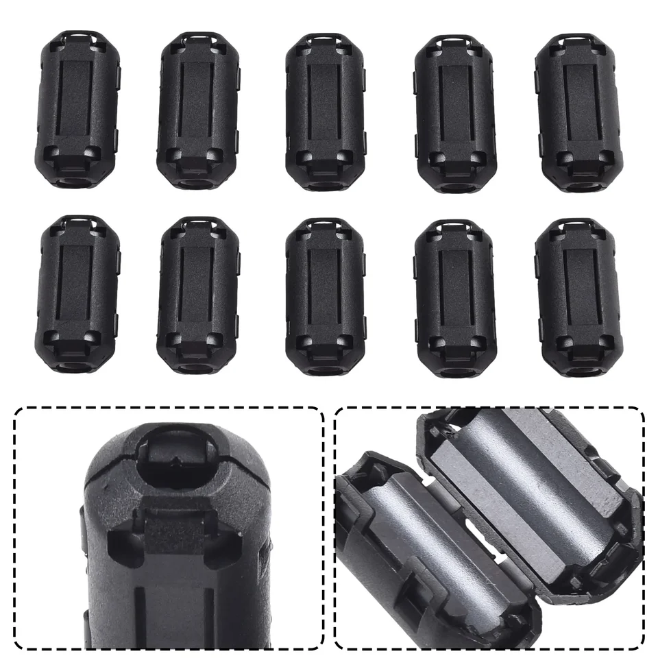 20Pcs 3.5mm Clip-on Ferrite Ring Core RFI EMI Noise Suppressors For HDMI USB Power Cables - Grey