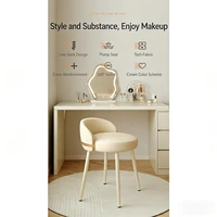 Chaise de maquillage pour chambre à coucher, tabouret de coiffeuse, design haut de gamme, chaise à dossier, pivotante, coussin confortable, pour la maison et le salon 3