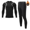 Winter Thermal Underwear Men's Warm First Layer Men's/Kids Underwear Set Plus Fleece Compression Quick Dry Second Skin Trousers 5