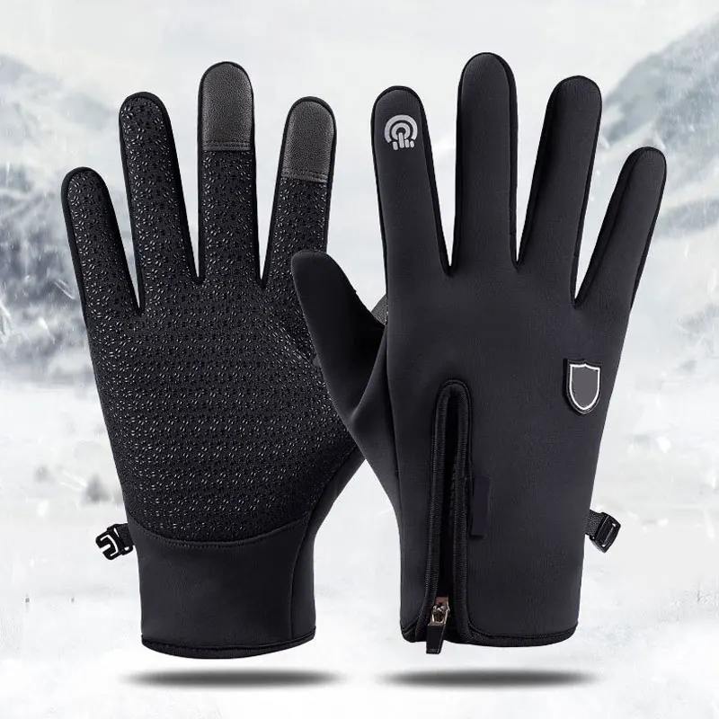 

Теплые спортивные перчатки, ветрозащитные водонепроницаемые перчатки с закрытыми пальцами для велоспорта, лыжного спорта, бега, сенсорного экрана, нескользящие перчатки для верховой езды, GA22S