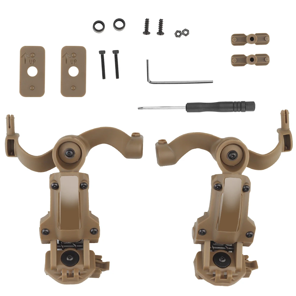 OPS CORE-ARC/Wendy M-LOK Fast Helmet Rail Mount Adapter Tactical Headset Accessories Airsoft Shooting Headphone Bracket