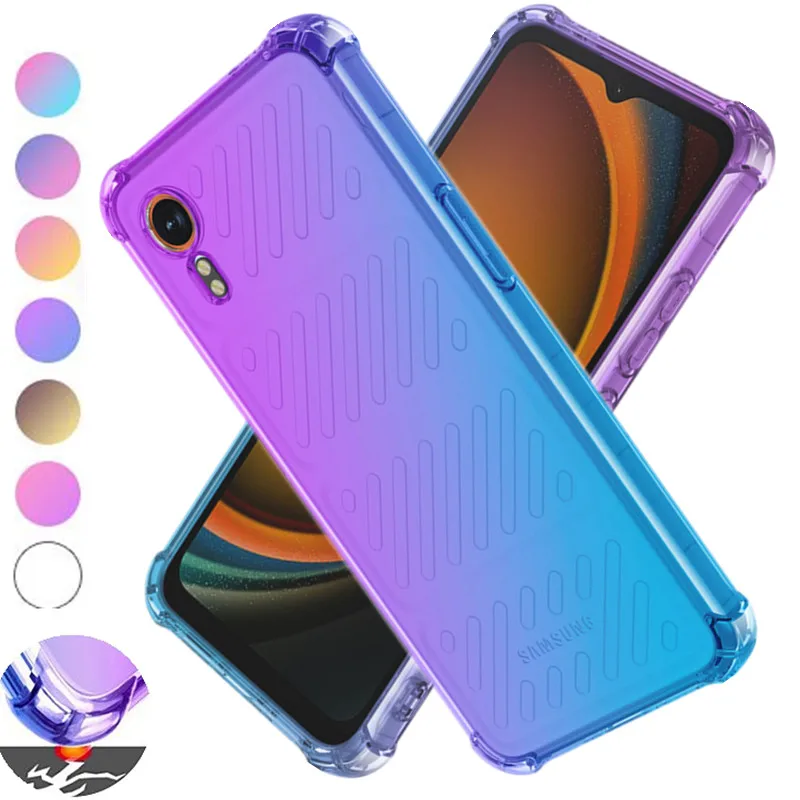 Gradient Shockproof Silicone TPU Case - Transparent Protective Cover