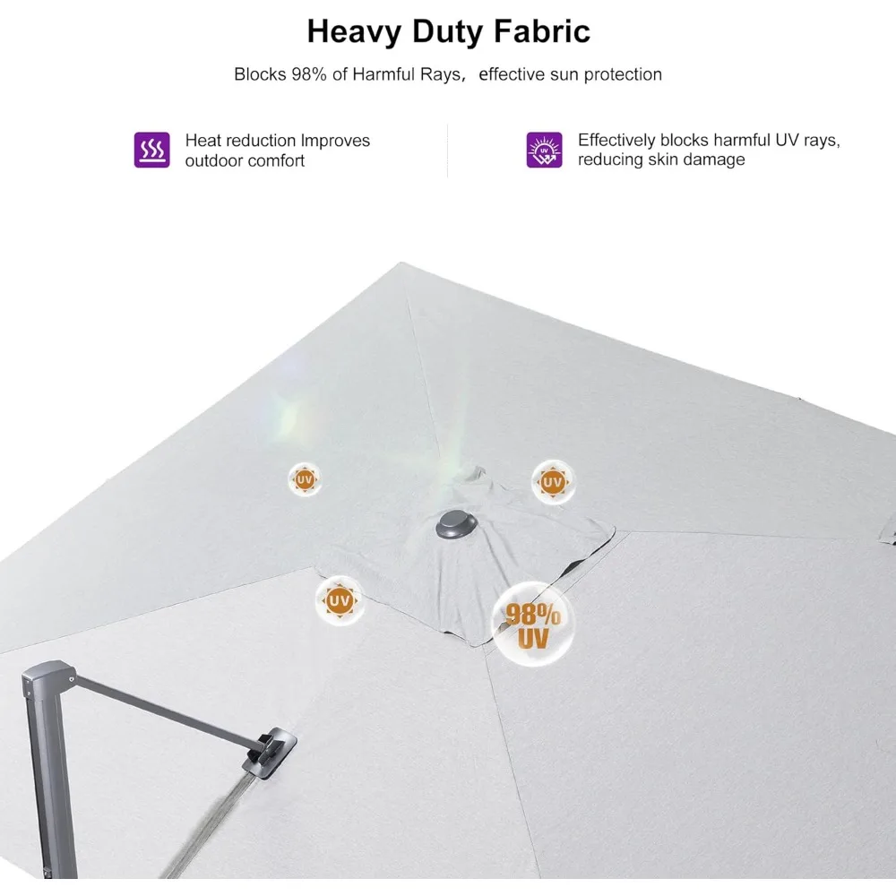 9' x 11.5' Cantilever Patio Umbrella 3