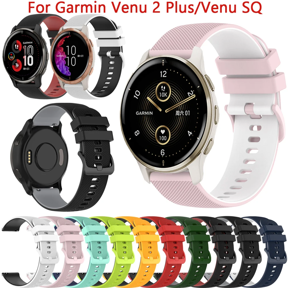 20mm Wristband Strap Belt For Garmin Venu 2 Plus SQ Vivoactive 3 3t HR
