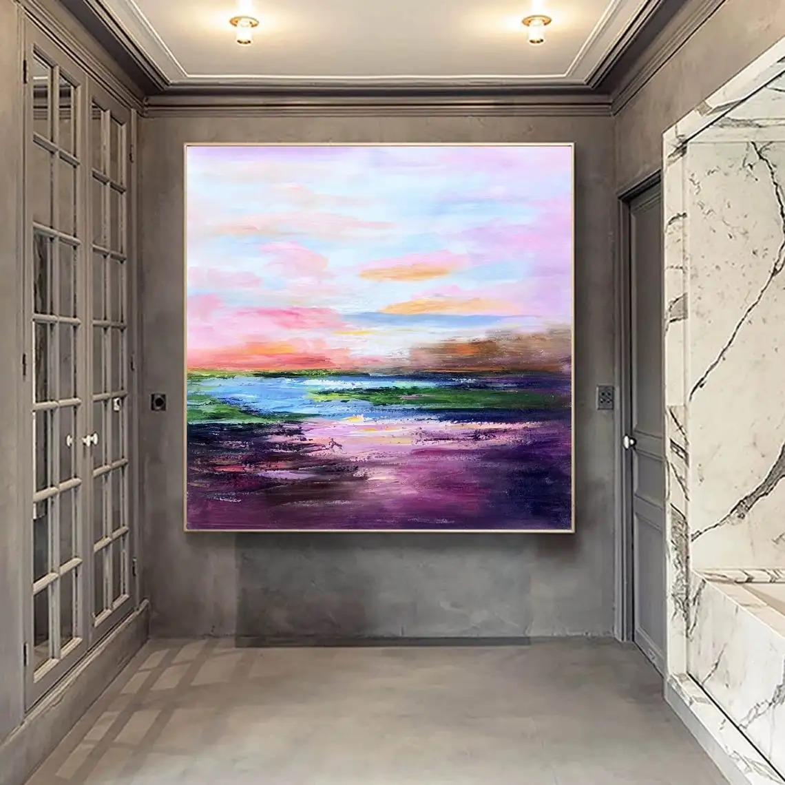 

Большая Ручная роспись маслом на холсте Абстрактная красочная Золотая живопись настенное Искусство Ручная работа для домашнего декора лучший подарок