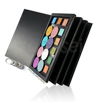 Coosei Book Shaped New Large Magnetic Eyeshadow Pallete 3/4 Layers EMPTY Big Makeup Palette Storage Box 60pcs 36mm Shadows 1
