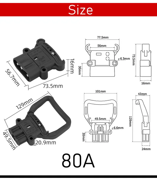 Saldatrice Stahlwerk Presa Di Carica Per Batteria Carrello Elevatore - Connettore DC Resistente Agli Acidi, Marca Intratec Connettore DC Resistente Acidi - Foto 11