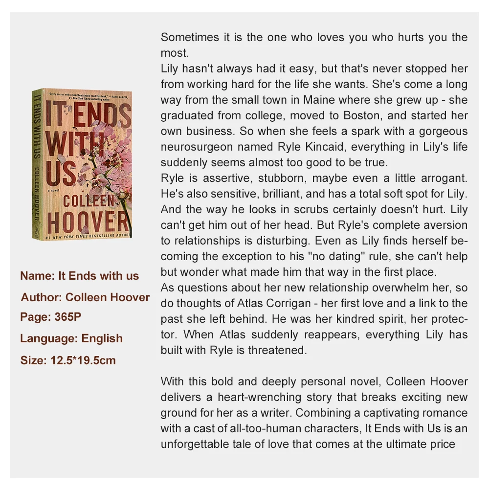 Livro Heart Bones de Colleen Hoover (Inglês)