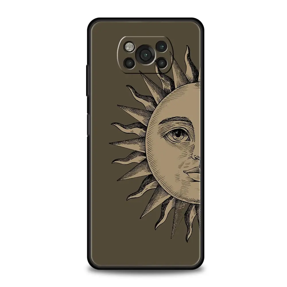 Sun Moon Angel Eyes Artistic Phone Case - Elegant and Durable Design