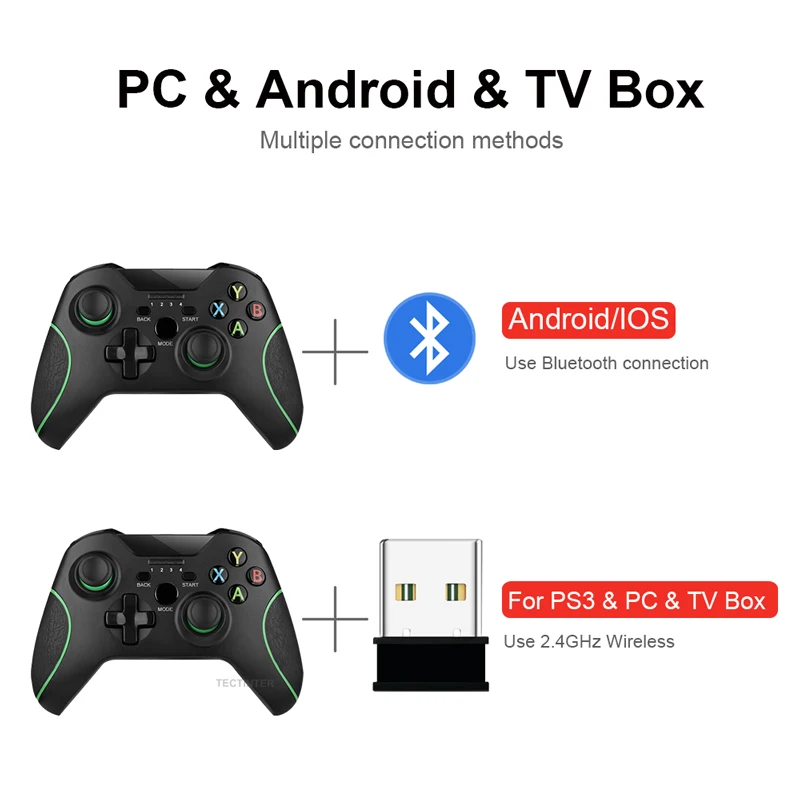 Wireless Gamepad Für PS3/IOS/Android Telefon/PC/TV Box Joystick USB PC  Spiel Controller Unterstützung bluetooth Für Xiaomi Smart Telefon