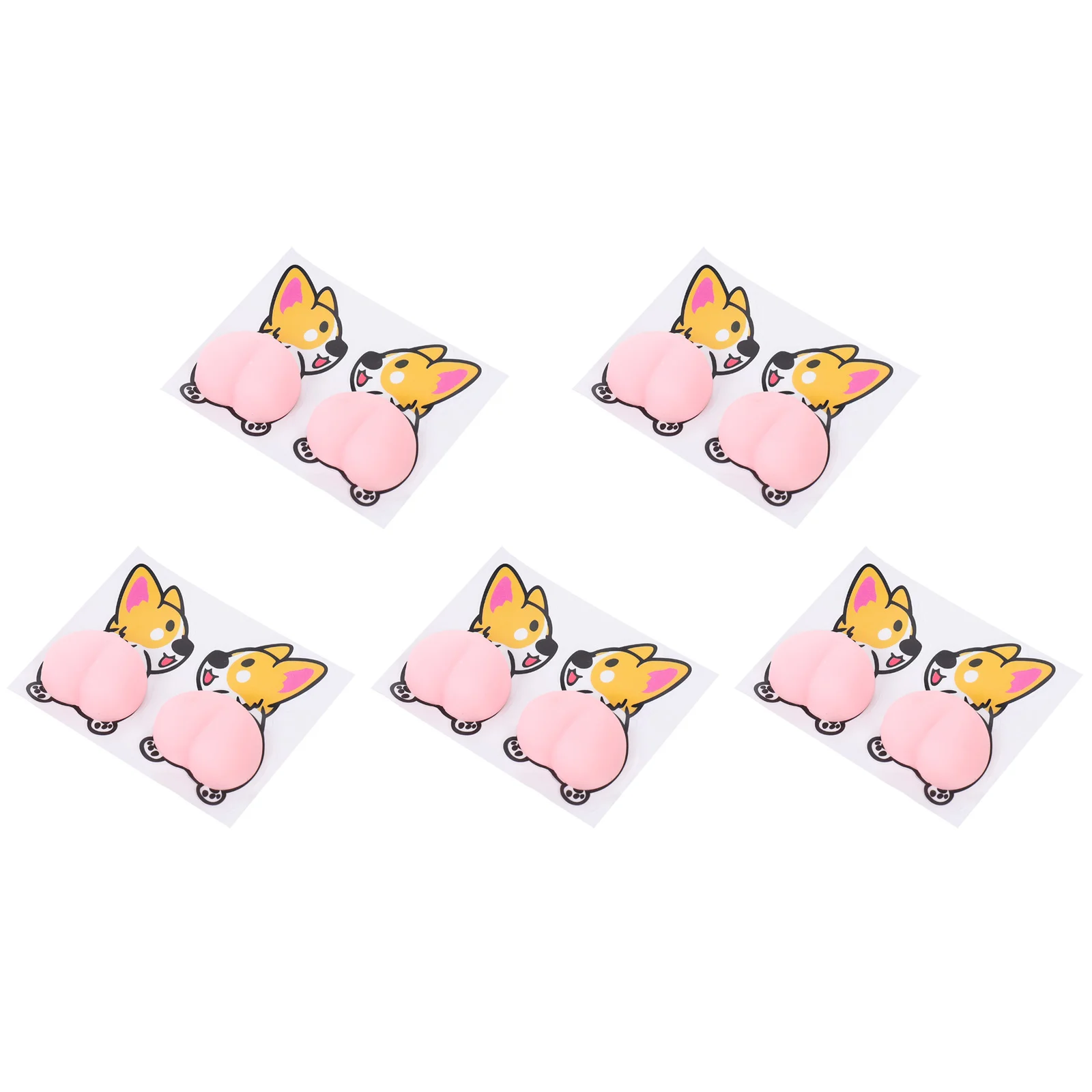 

5 пар автомобильных наклеек Corgi для защиты от столкновений, автомобильный бампер, наклейка для ноутбука, Наклейка 3d наклейка Shell, водонепроницаемые смешные наклейки