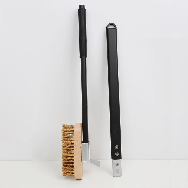 40/80cm Professional Pizza Oven Copper Brush Stainless Steel Scraper Commercial Home Grill Brass Cleaning Brush Tool