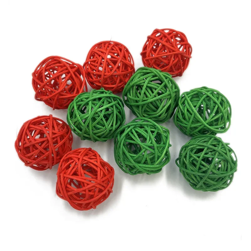 Lot De 4 Boules En Osier Naturel - Diamètre 10cm (4 Pouces) - Déco Rustique Pour Noël, Mariage, Maison, Projets DIY - 11