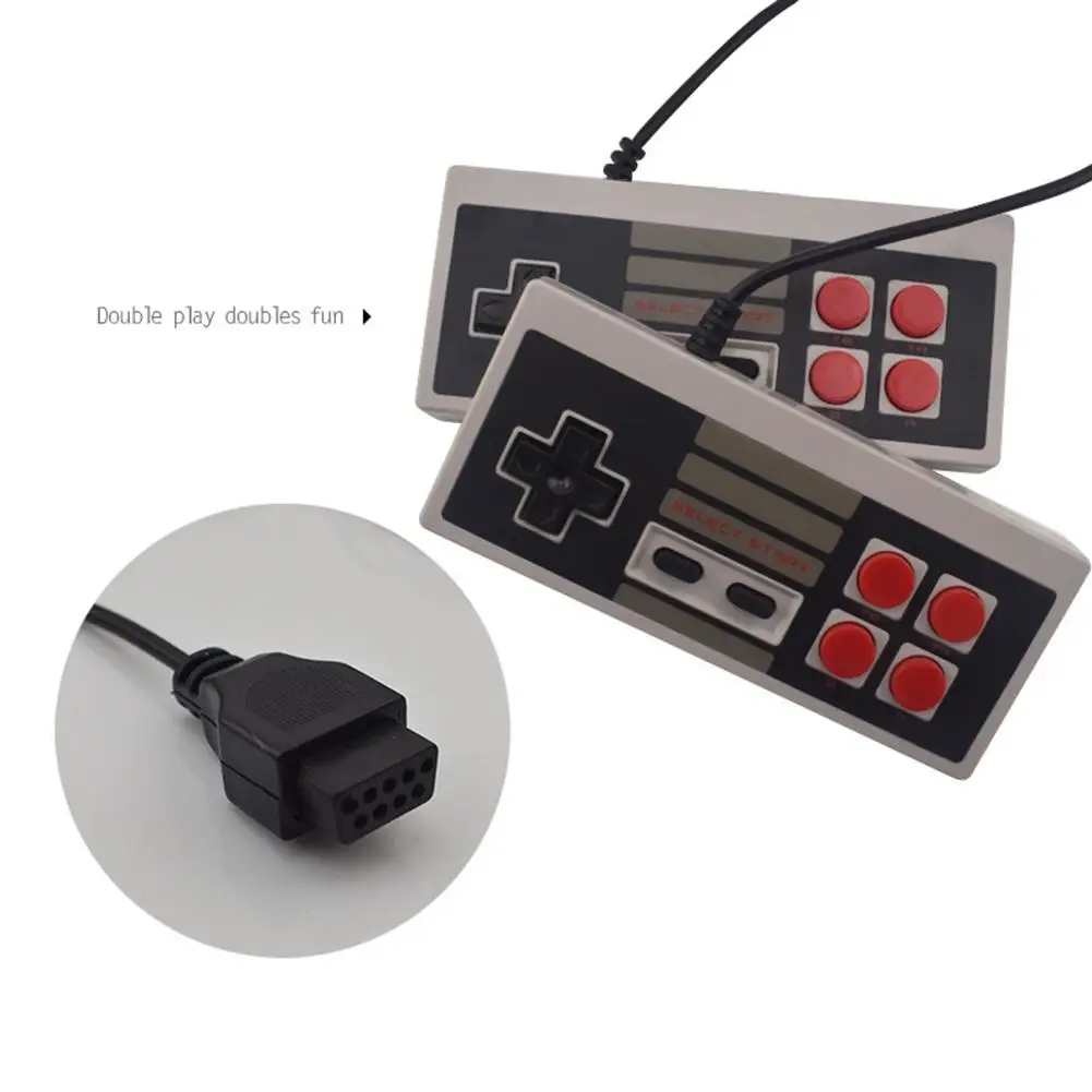 2PCS Handle Game Controller Classic Wired 2 Buttons 4 Buttons For 9 Pin NES Gaming Accessories Universal Joystick