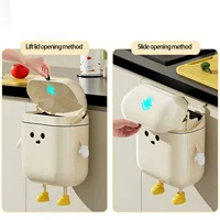 ถังหมักปุ๋ย DIY ขนาด 12 ลิตร/9 ลิตร สำหรับวางบนเคาน์เตอร์ครัวหรือใต้ซิงค์, ถังขยะขนาดเล็กแบบแขวนพร้อมฝาปิด, ถังขยะสำหรับติดประตูตู้ 4