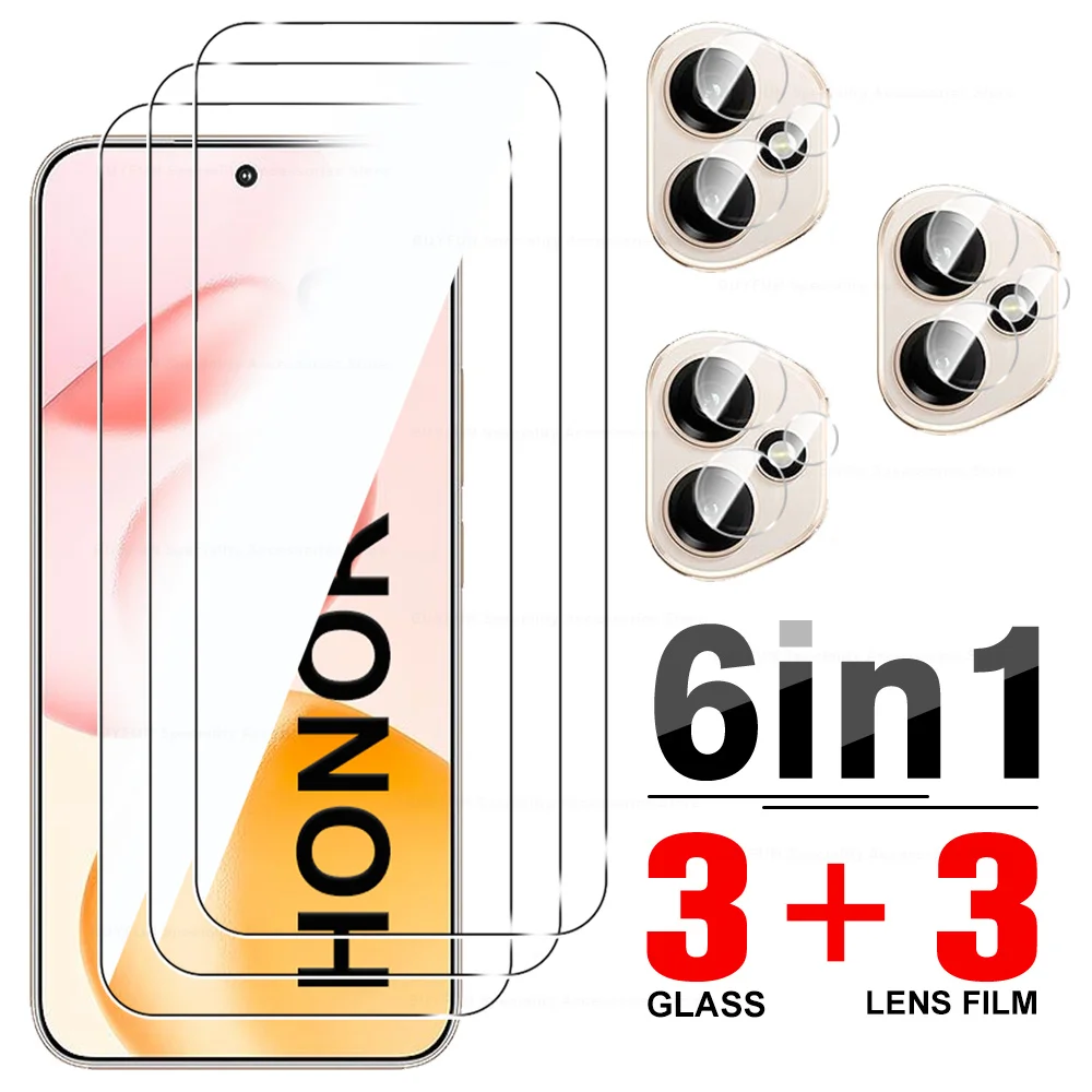 Premium 6-in-1 Tempered Glass Screen Protector for Honor 400 - 5G, 6.55 Inches