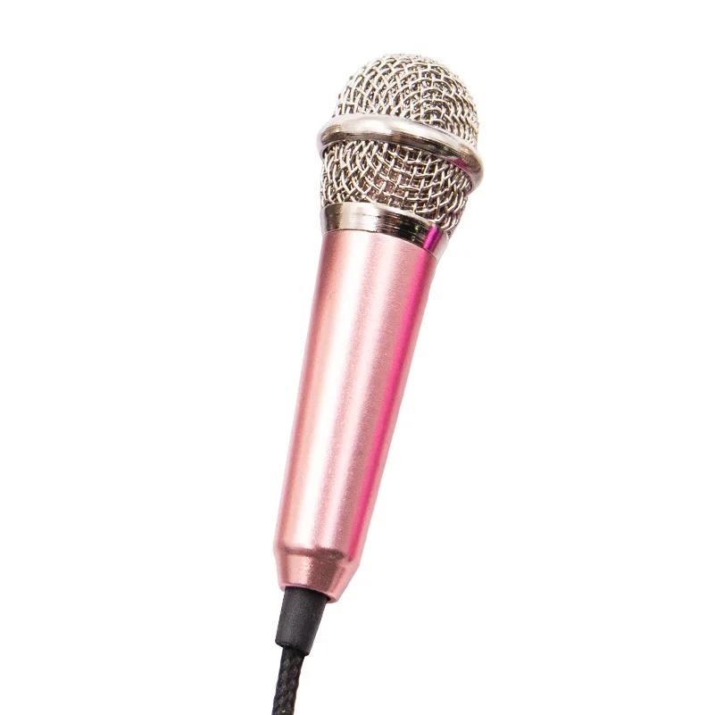 Microphone Portable 3.5mm Stereo Studio Mic KTV Karaoke Mini Microphone For Smart Phone Laptop PC Desktop Handheld Audio