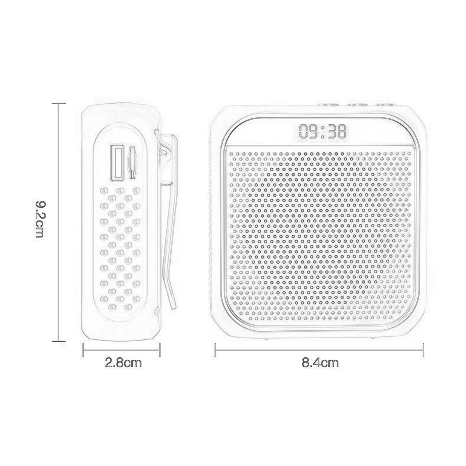 Mini Voice Amplifier 2200mAh Rechargeable Mini Speaker Personal Voice Amplifier for Tour Guides Training Teacher Meeting Coaches wireless voice amplifier,voice amplifier