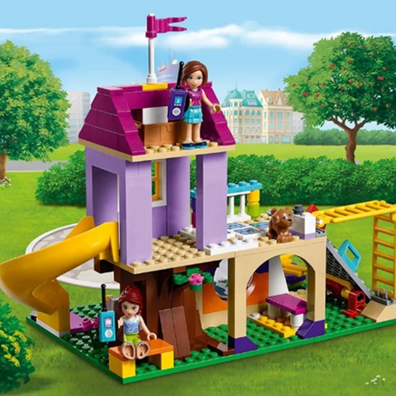 343pcs Friends 41325 Heartlake Playground Building Blocks Bricks Education Sets Toys For Girls Birthday Christmas Gift