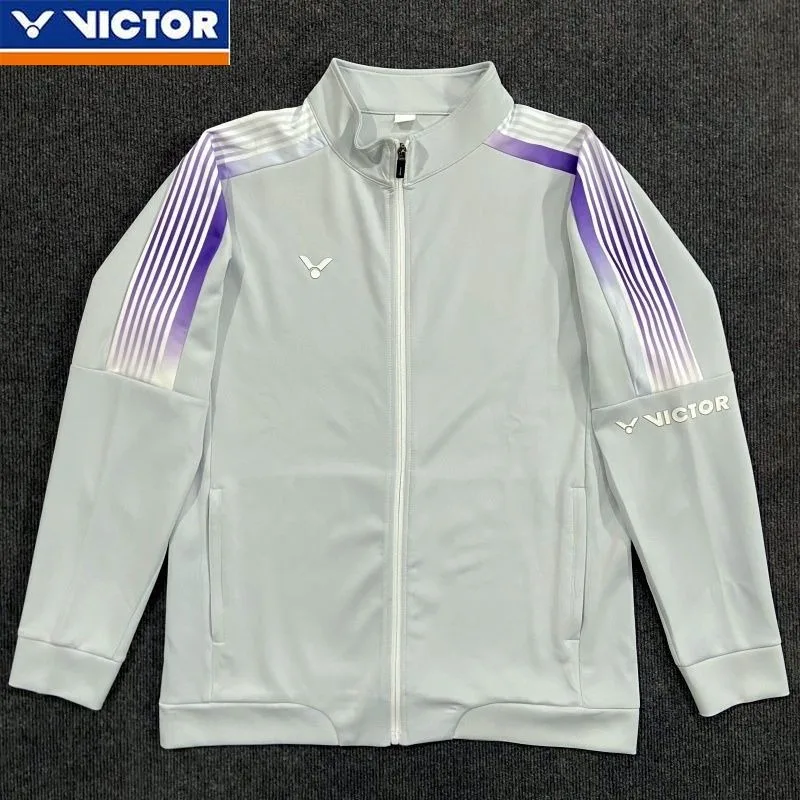 Victor Autumn and Winter New Men's and Women's Same Badminton Suit Casual Sports Long-sleeved Jacket with Trousers Suit