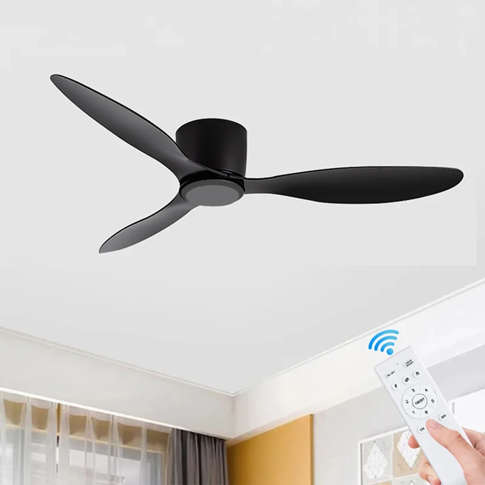 Ceiling Fan IRALAN Ceiling Fan with Remote Control without Light Modern Reversible DC Motor For Patio Bedroom Farmhouse