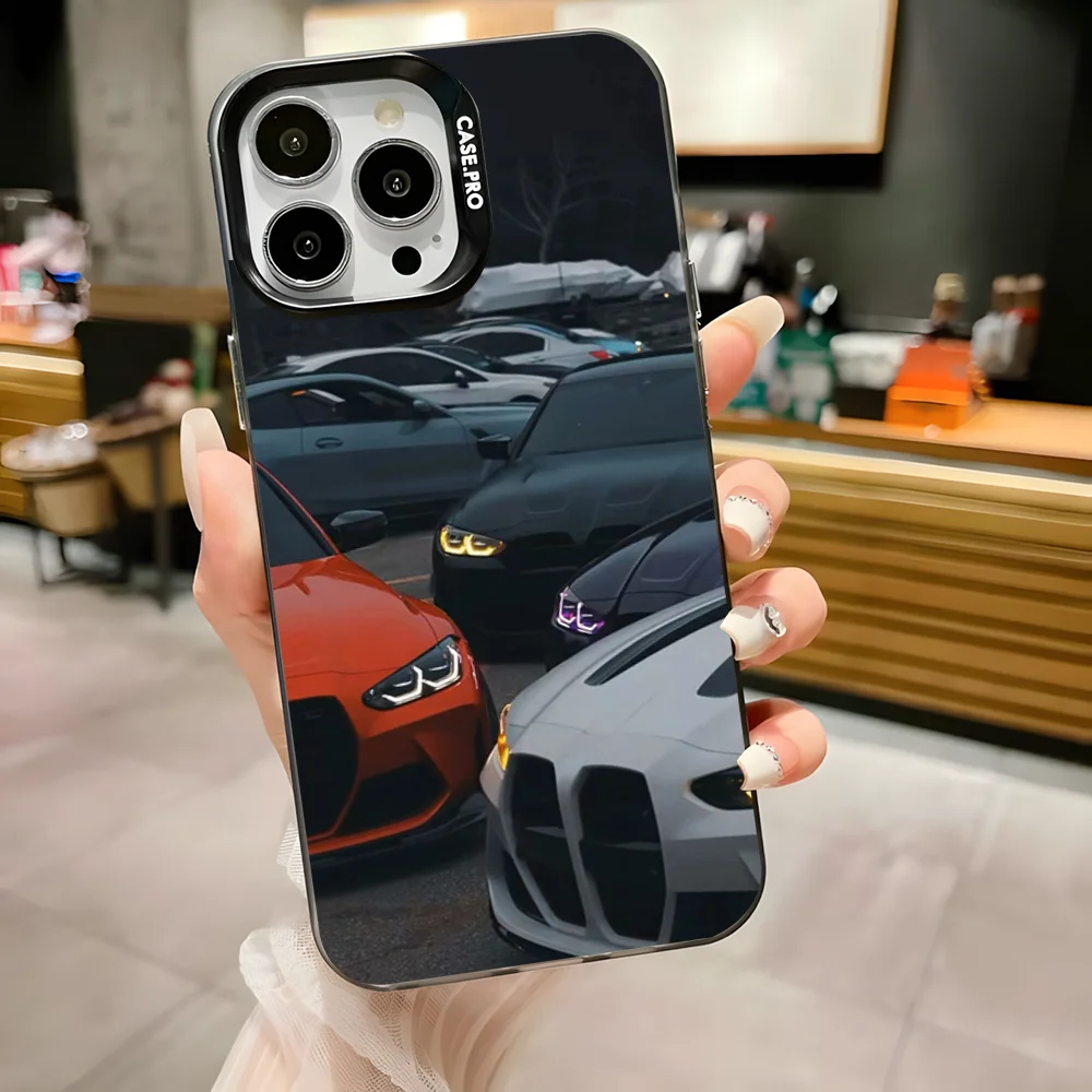 Elegant Black and White Anti-Fall Matte Bumper Phone Case