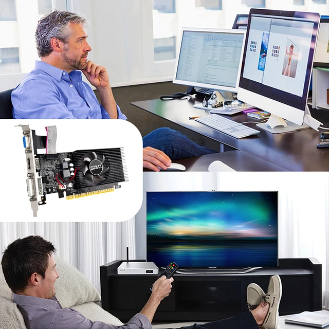 Video Card GT 710 2GB DDR3 VGA HDMI DVI PCI-E Graphics Card HTPC Suitable  For Home Use - AliExpress